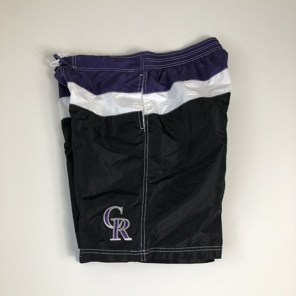 Colorado Rockies Mens Size XL Swim‎ Trunks Lined MLB Genuine Merchandise￼ H106 - Picture 4 of 4
